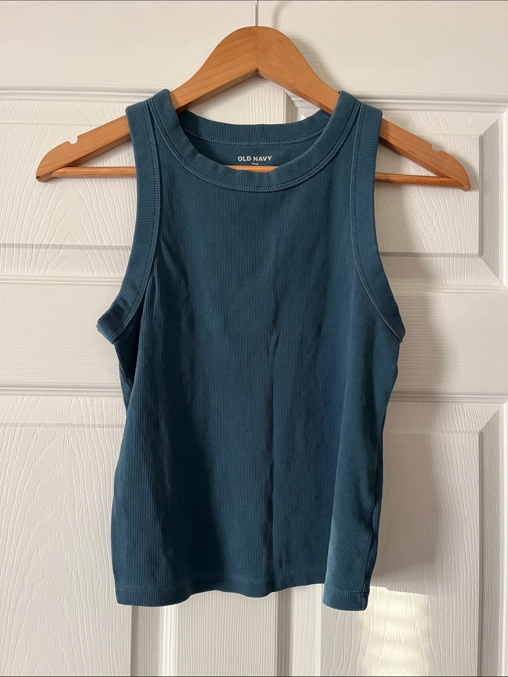 Old Navy Women's Teal-Blue Ribbed Tank